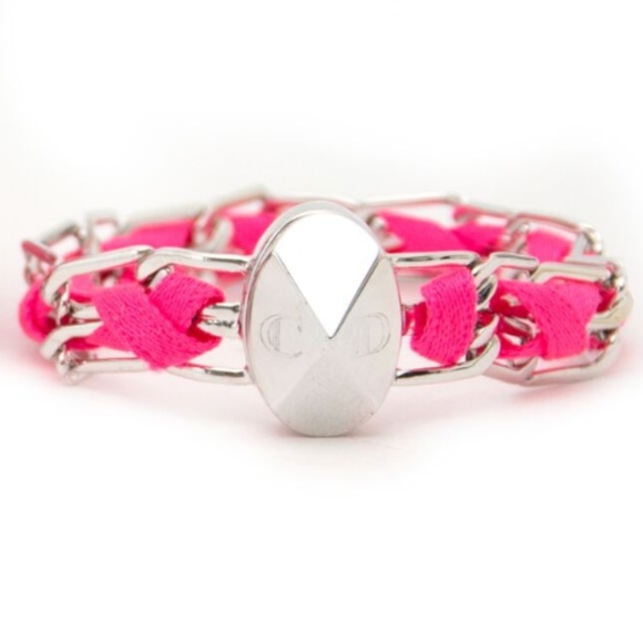 DIOR Pink & Silver Chain Link Bracelet - AUTHENTIC - Picture 5 of 5